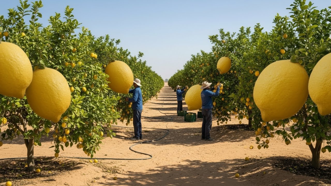 Inside Desert Lemon Farming | From Water Discovery to High-Tech Harvest & Supermarket Sales