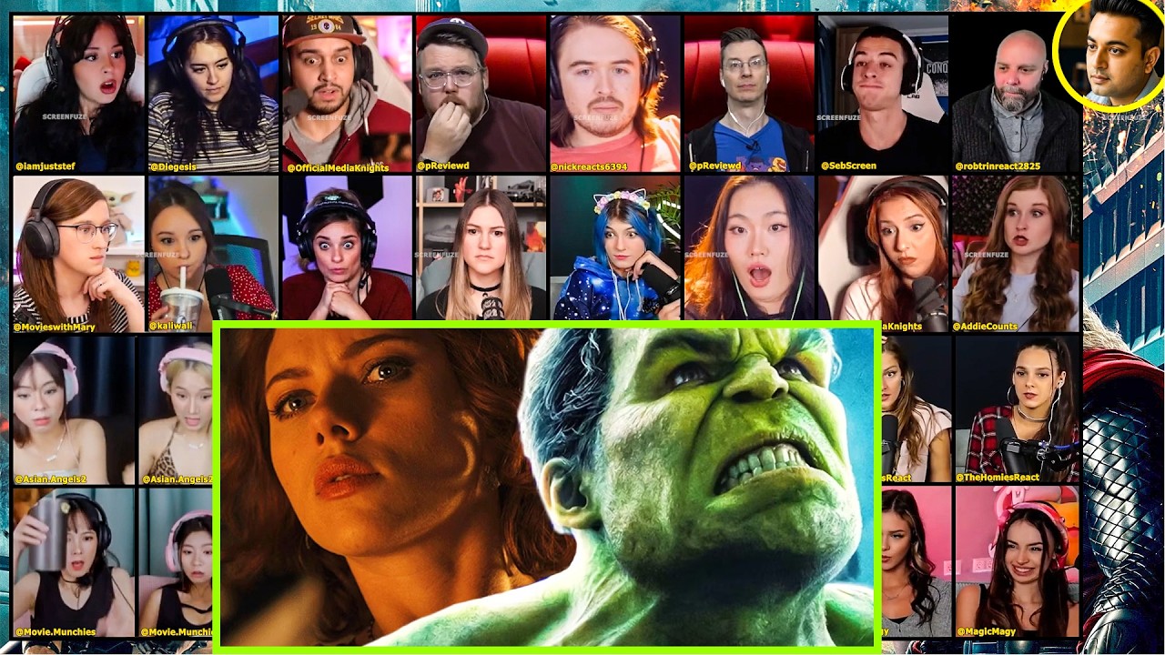 🔥24 People 🔥 FIRST TIME Watching Natasha Meet Bruce Banner! | Avengers (2012) Reaction Mashup.