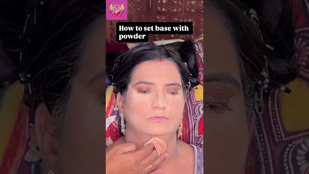 How to set base with powder Kryolan derma base 