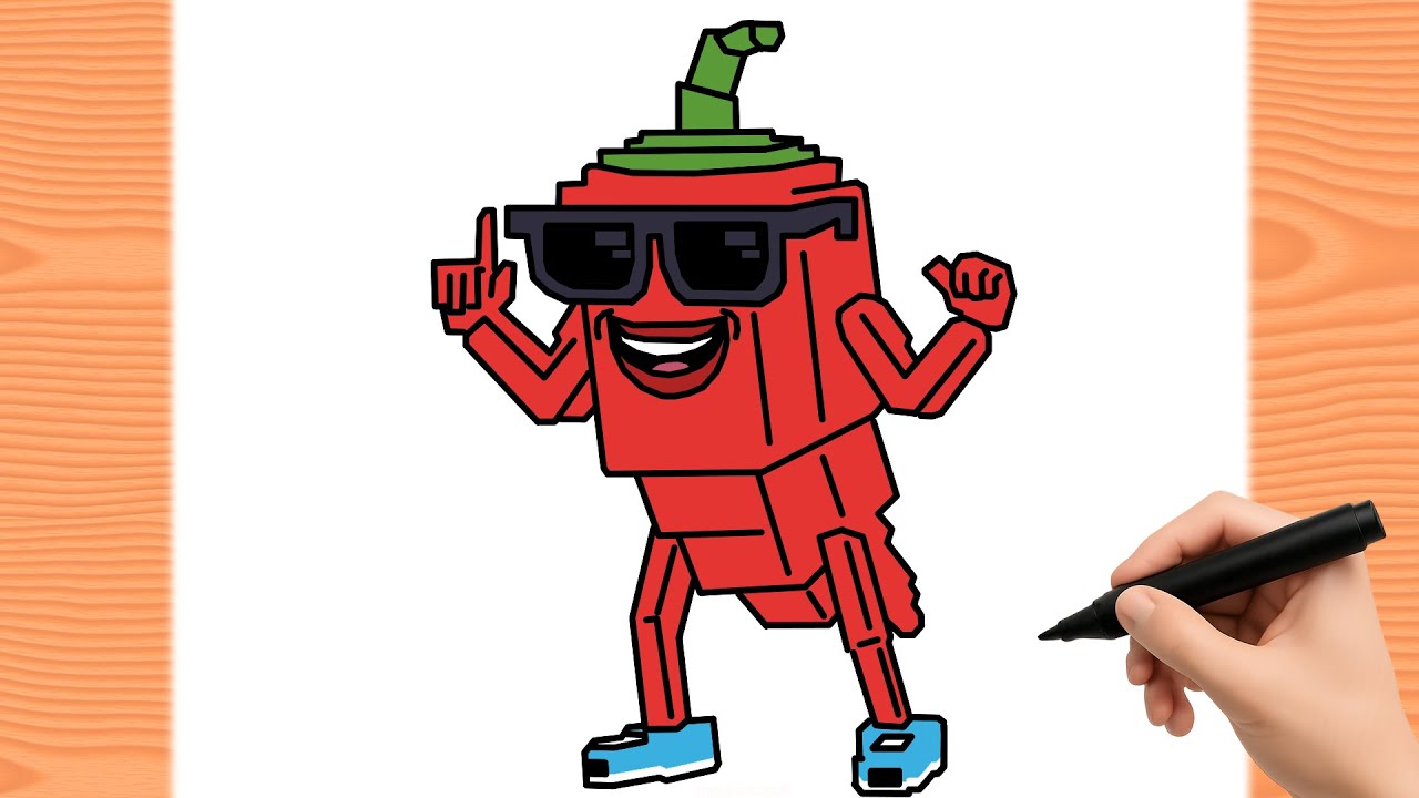 Como Dibujar a Chillin Chili | Steal a Brainrot | ROBLOX
