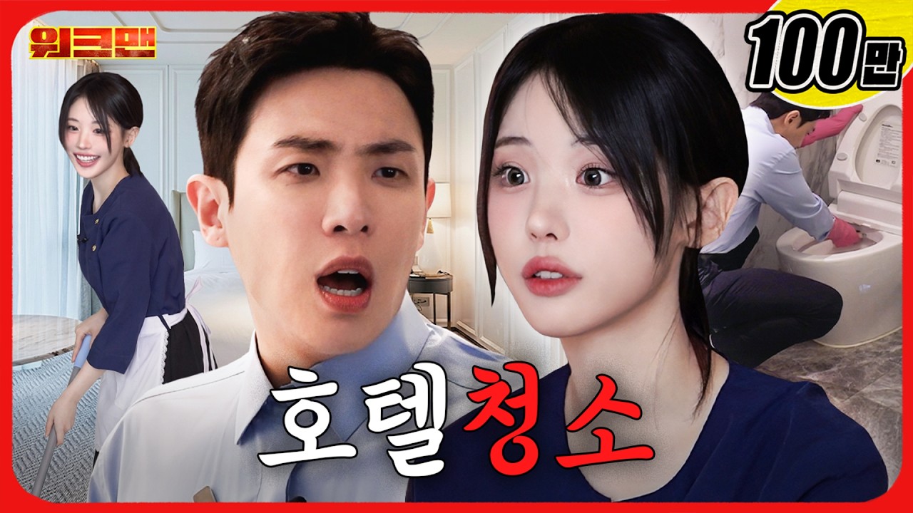 재벌들이 자고 간 침대 시트 갈아봤습니다. 🛏️ㅣ호텔 객실 청소ㅣ워크맨ㅣ이준&middot;히나 QWER