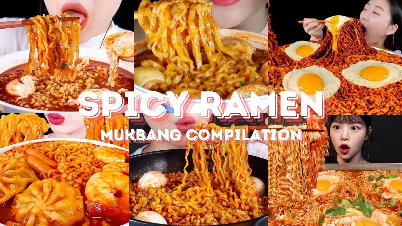 SPICY RAMEN 🔥 TIKTOK Mukbang Compilation | Taco Bell, Cane's, In-N-Out, Dave's Hot Chicken & More!
