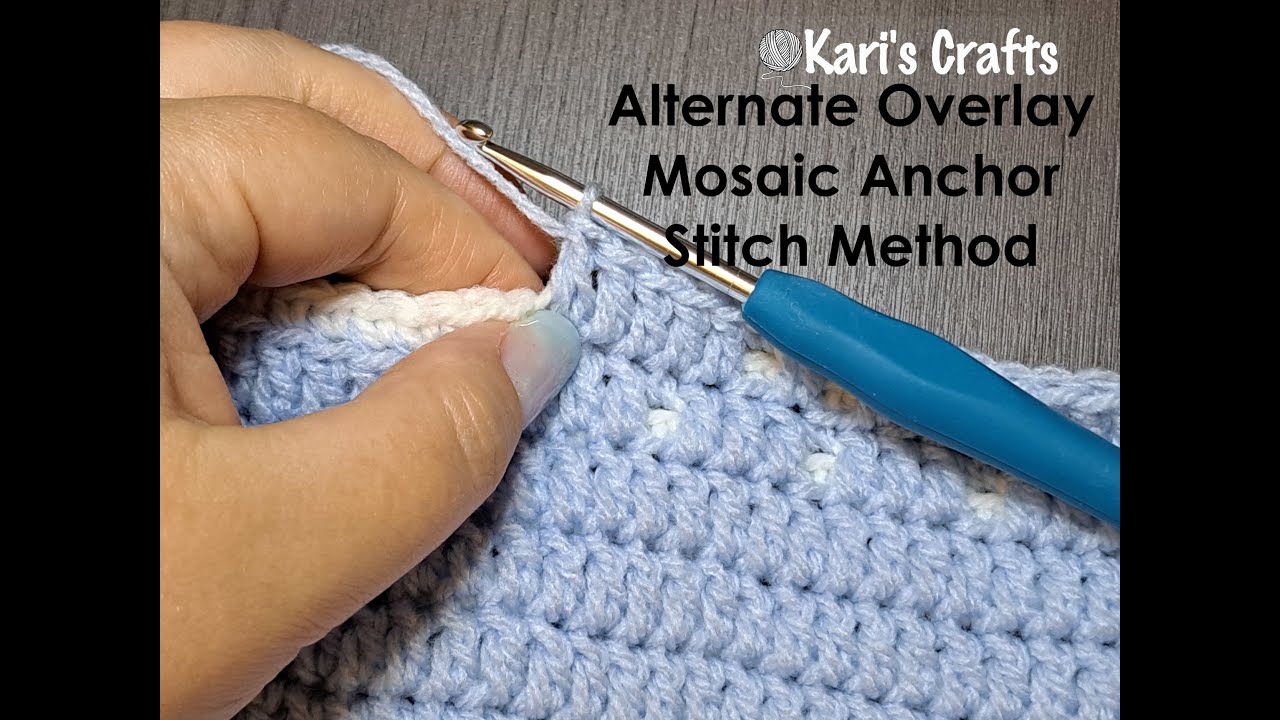 Alternate Overlay Mosaic Anchor Stitch Method - Kari's Crafts