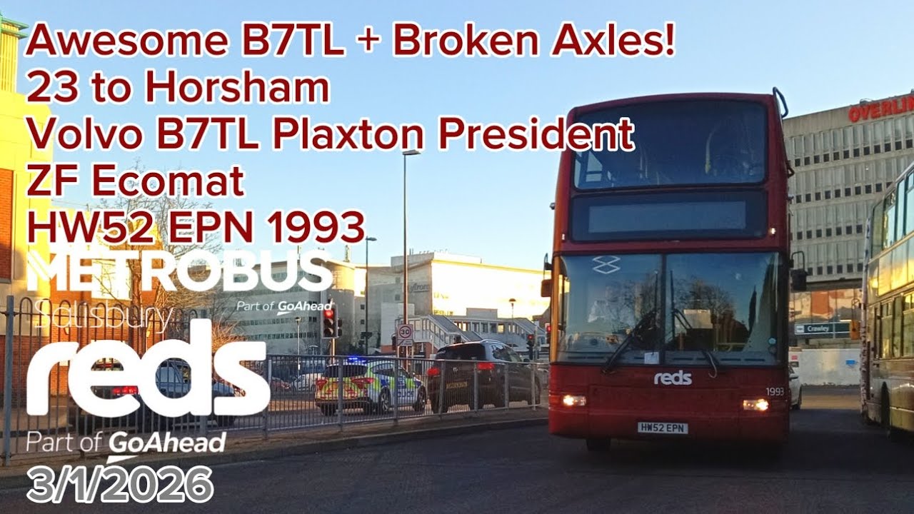 Awesome B7TL + Broken Axles! | Volvo B7TL Plaxton President ZF | HW52 EPN 1993 | 3/1/2025
