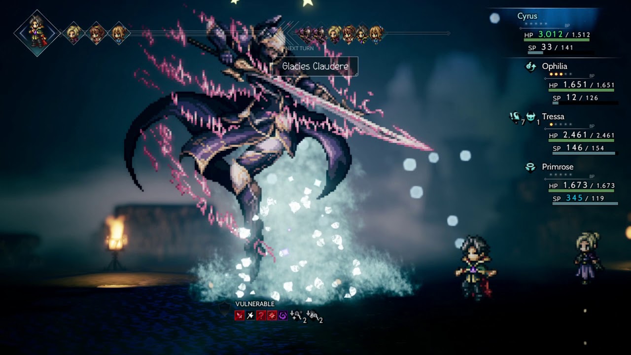Octopath Traveler - Balogar Boss (level 33, No Hired Help, No Divine Skills)