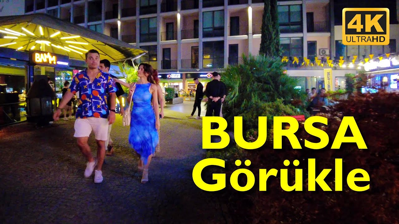 Best College Town in Turkey, Bursa Görükle Night Walking Tour 4K UHD