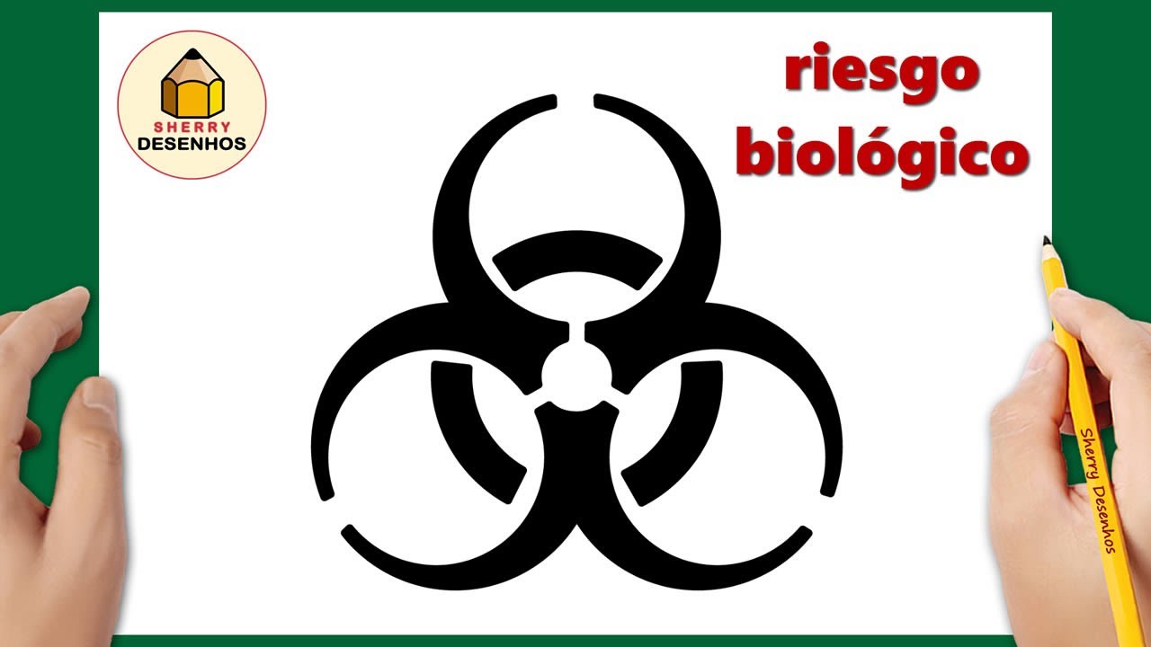 Como desenhar o símbolo de Riesgo Biológico fácil | Sherry Desenhos