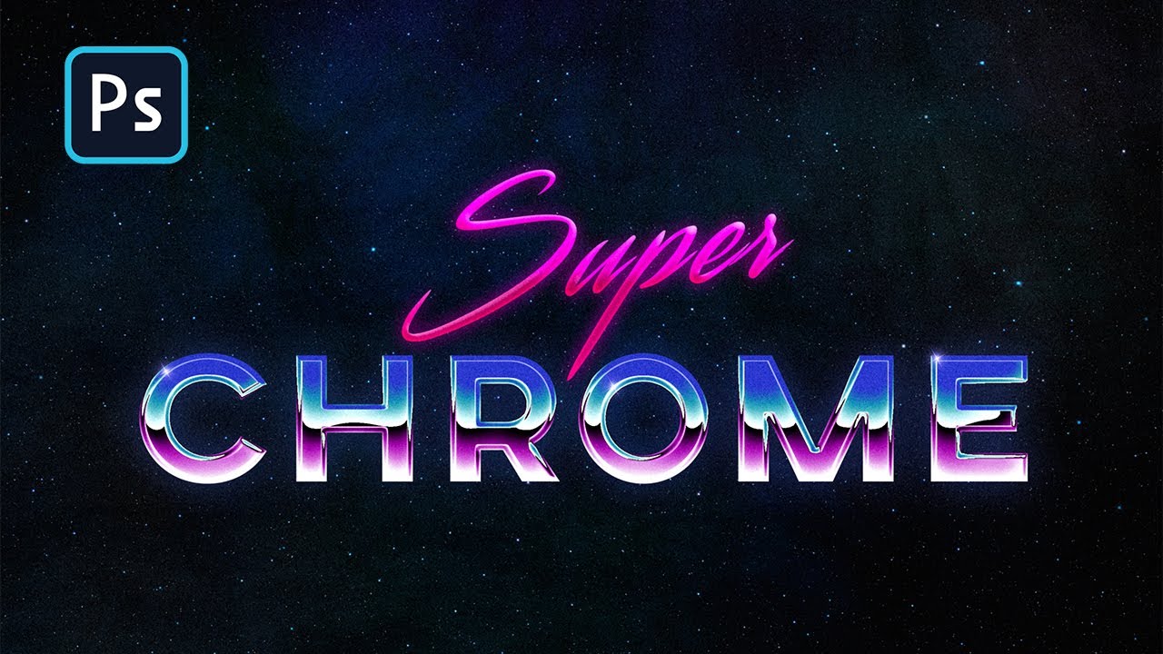 Cara Membuat Teks Efek Chrome dengan Gaya Tahun 80-an dengan Photoshop
