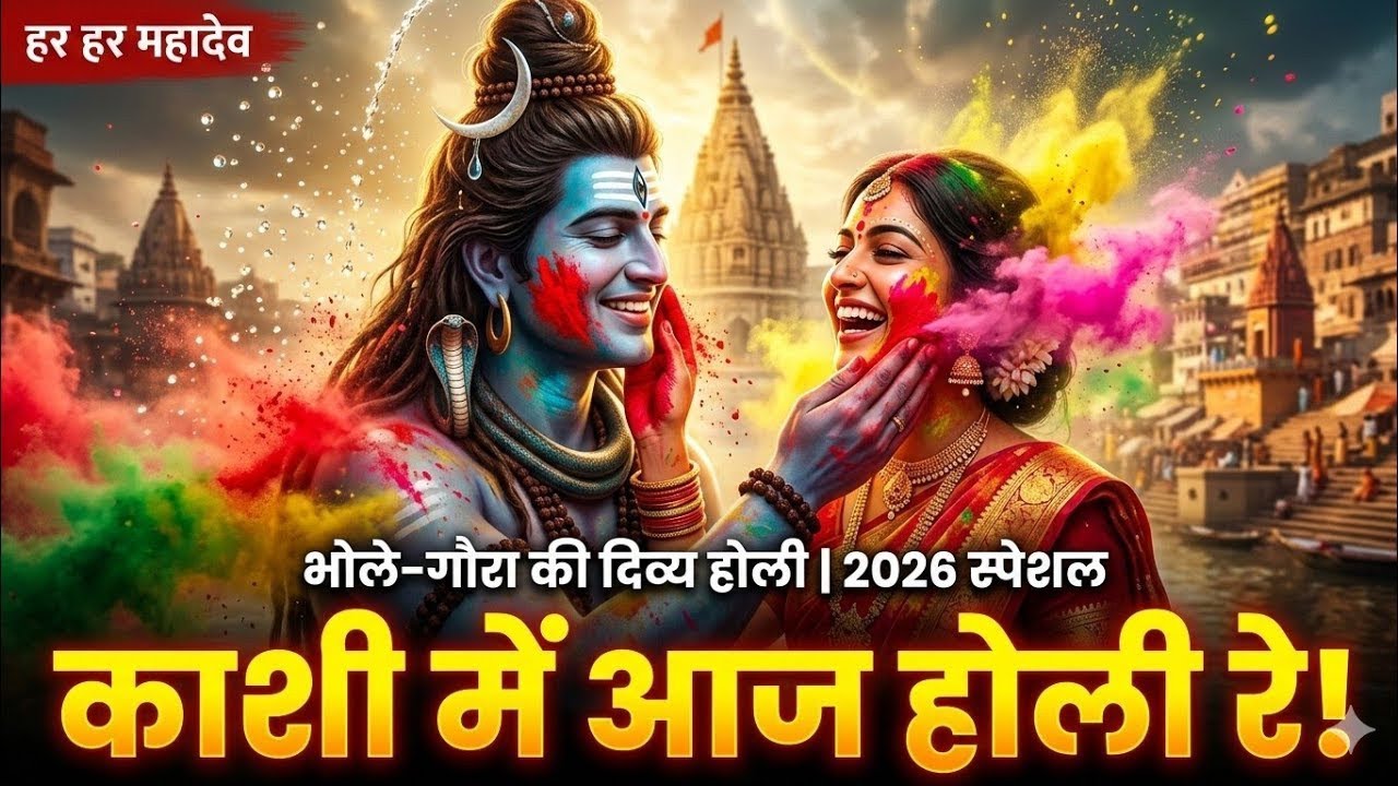 काशी नगरी में आज होली रे 🌸 Shiv Parvati Holi Bhajan | Bholenath New Holi Song