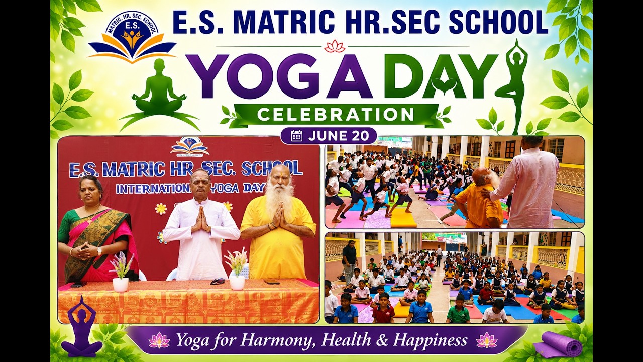 ESM Yoga Day Celebration#school #mass yoga session
