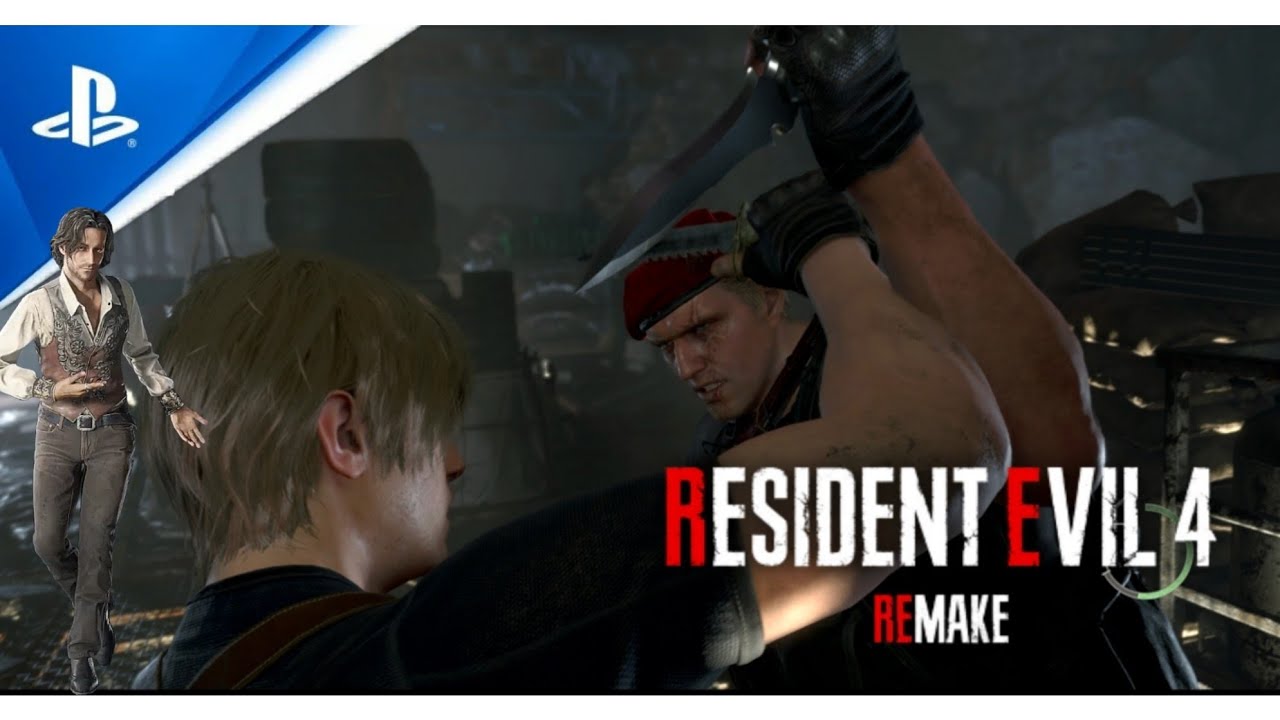 Resident Evil 4 Remake PS5 german - Messer Kampf gegen Krauser - Bosskampf  ( Kapitel 12 ,13 )