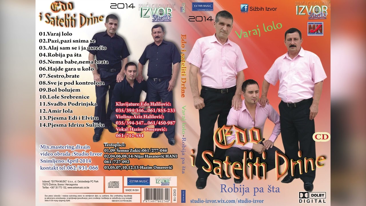 Edo i sateliti Drine - Robija pa šta - CIJELI ALBUM - 2014.
