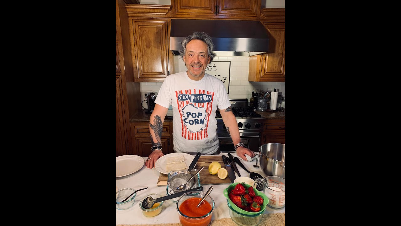 Strawberry feuillette with Chef Gilles Epie