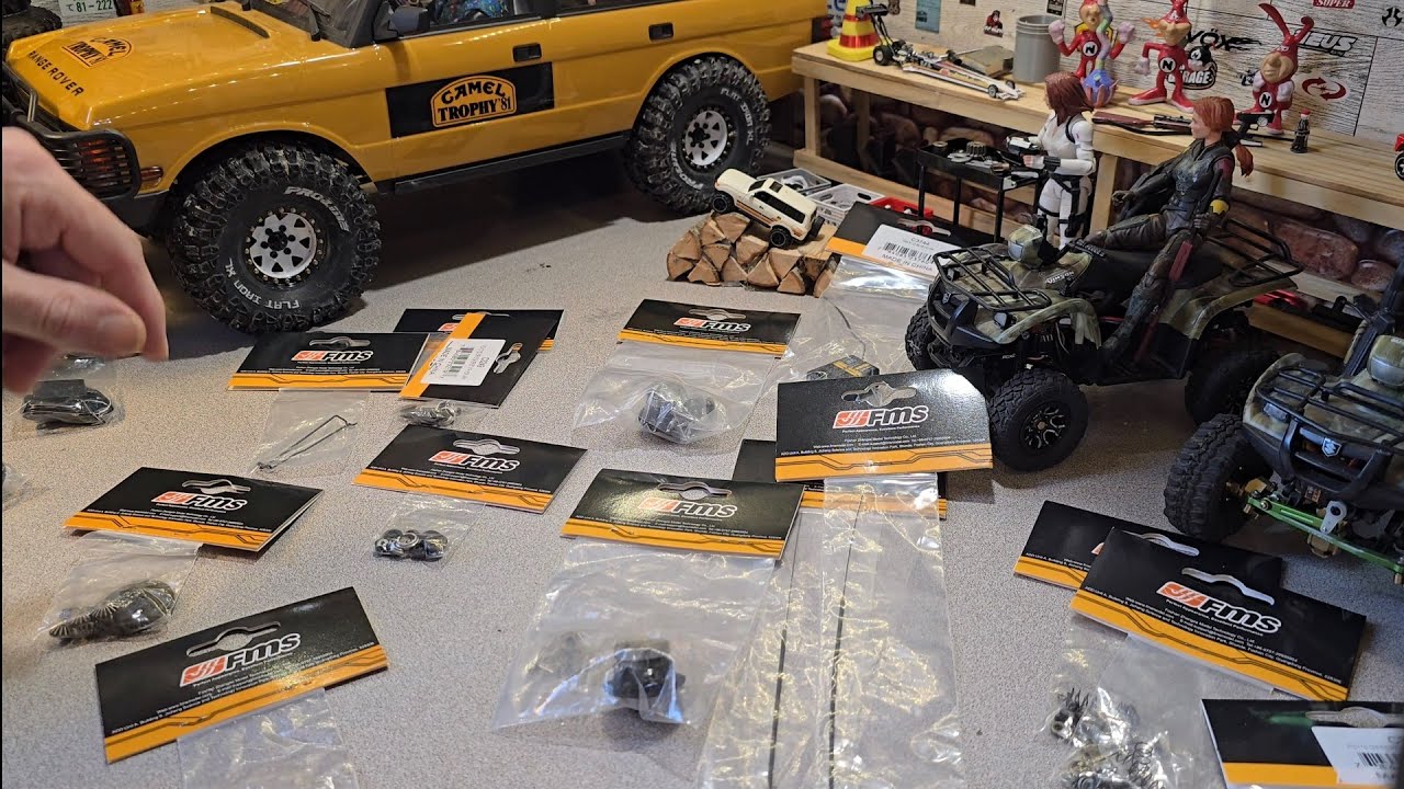 All parts to upgrade a FMS FCX10 R,R Camel Trophy straight axles with Unlocking diffs & 2WD/4WD/FWD