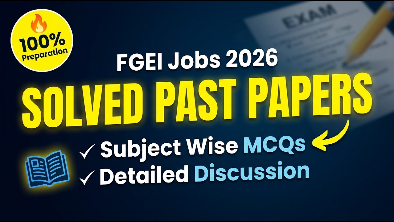 FGEI Solved MCQs & Past Papers | Complete Preparation Guide (EST UDC LDC Assistant)