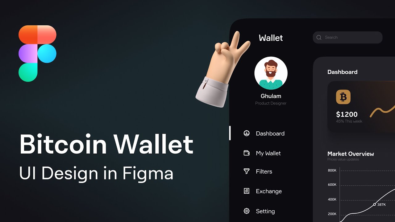 Bitcoin Wallet App UI Design in Figma | Web Design Speedart Tutorial