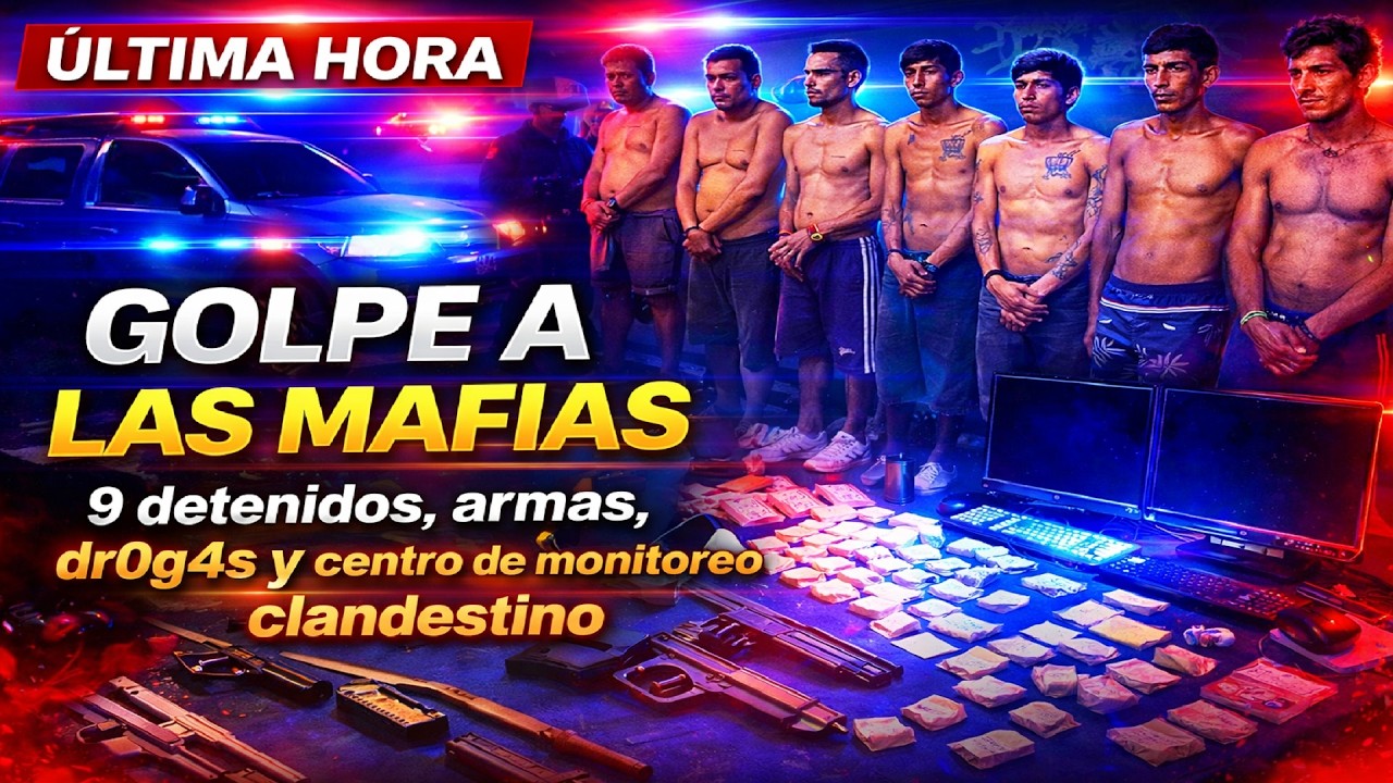 GOLPE a las mafias! 9 detenidos, armas y centro de monitoreo desmantelado en toque de queda