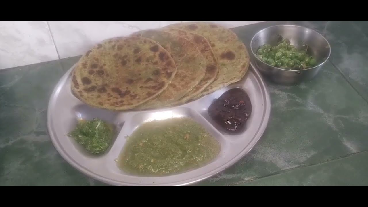 Hara matar ka paratha