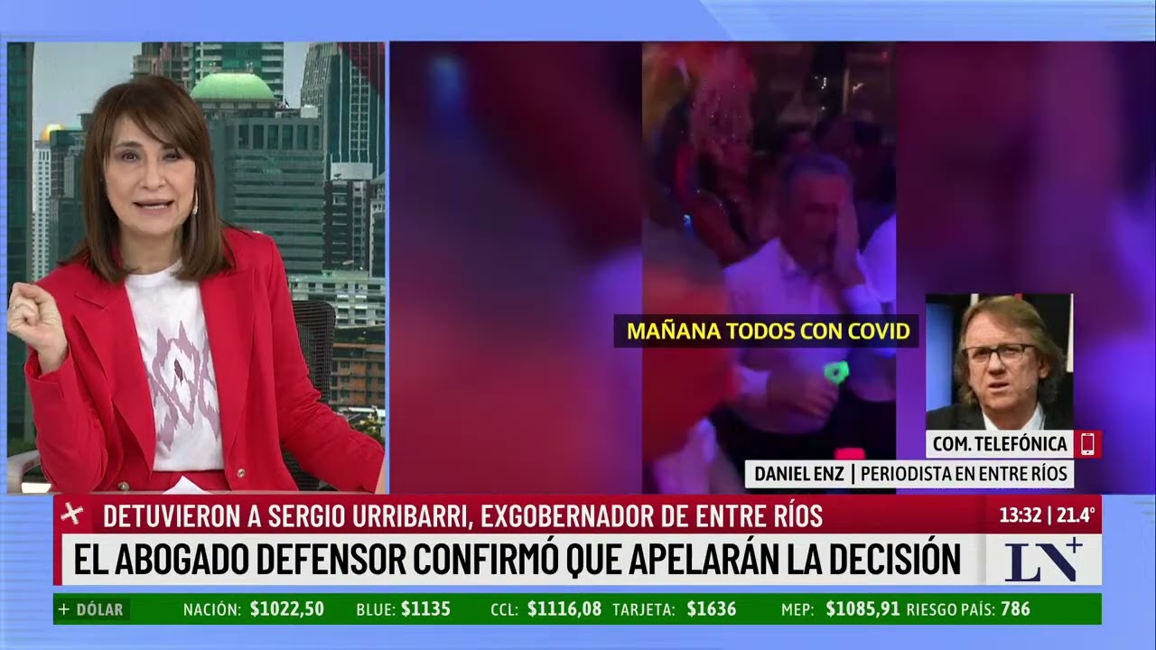 El exgobernador de Entre Ríos, Sergio Urribarri, será trasladado al penal N°1 de Paraná
