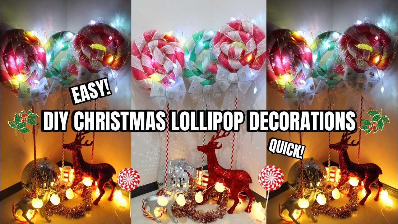 DIY CHRISTMAS LOLLIPOP DECORATIONZ