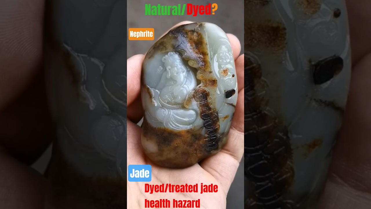 nephrite jade(natural/dyed?)statue *dyed/treated jade health hazard *Email Rivera--usdirectbuy (USA)