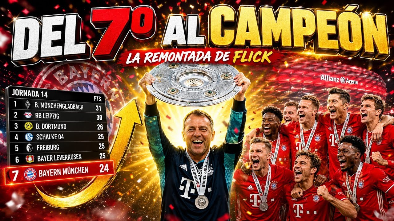 Cuando el BAYERN de FLICK REMONTÓ 7 PUNTOS en  la BUNDESLIGA ᴴᴰ