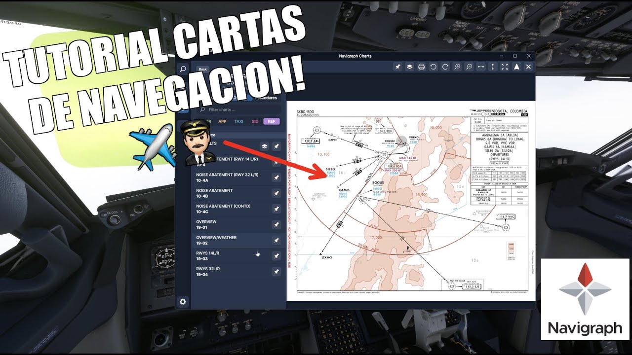 Explicando las cartas de navegación👨🏻‍✈️!! NAVIGRAPH ✈️