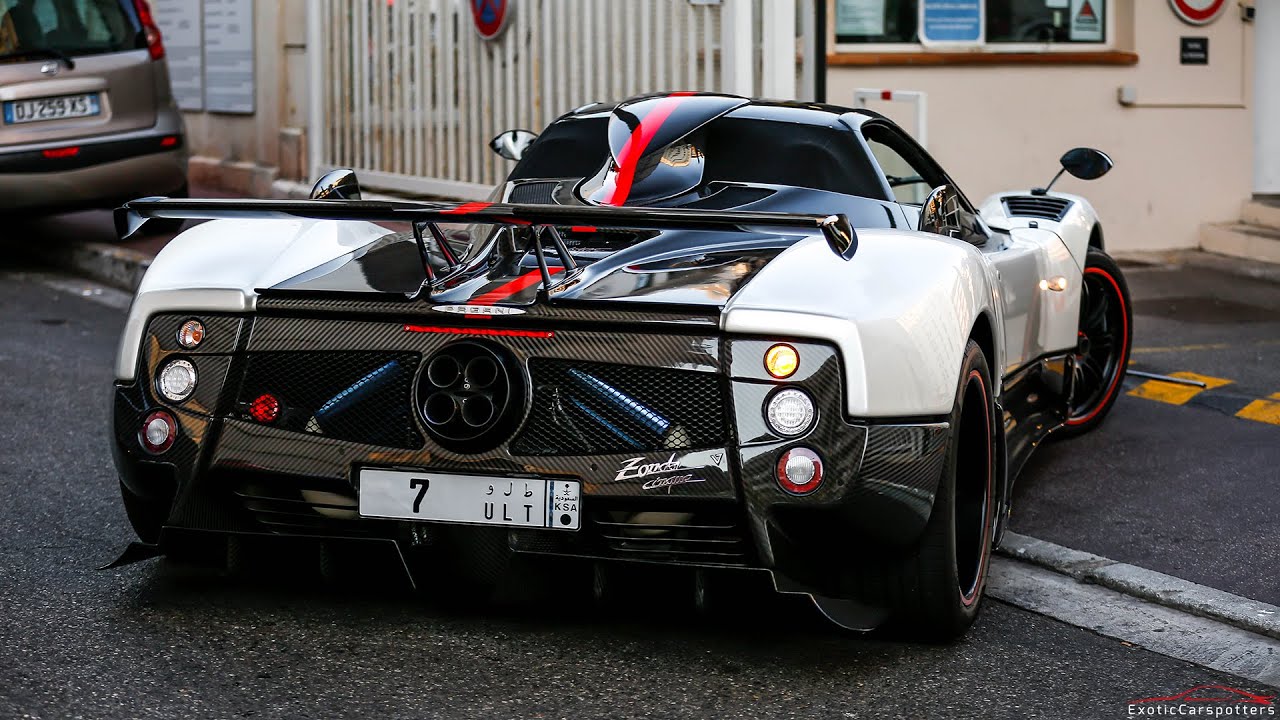 Pagani Zonda Cinque Roadster, Pagani Huayra and Ferrari Enzo driving in Cannes !