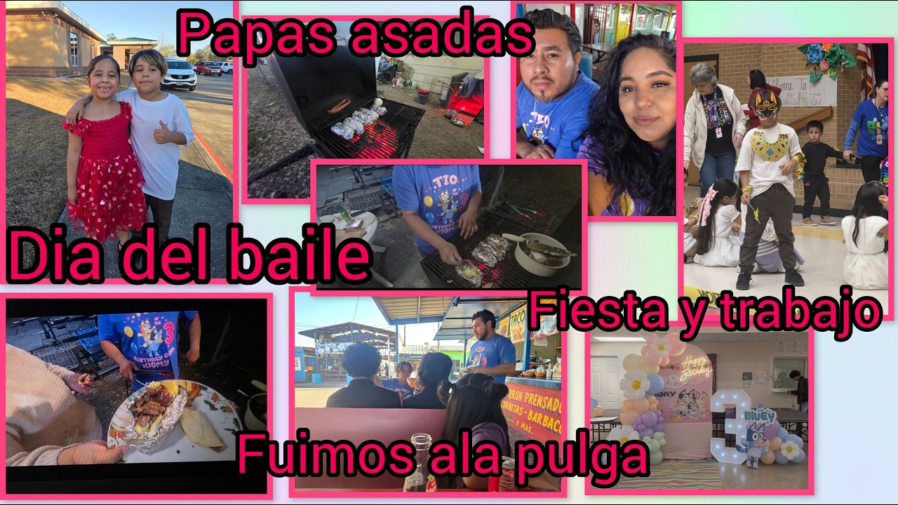 DIA DEL BAILE DE LOS NIÑOS  FUIMOS ALA PULGA TRABAJO Y FIESTA HICIMOS PAPAS ASADAS CASERAS ROPA EN W
