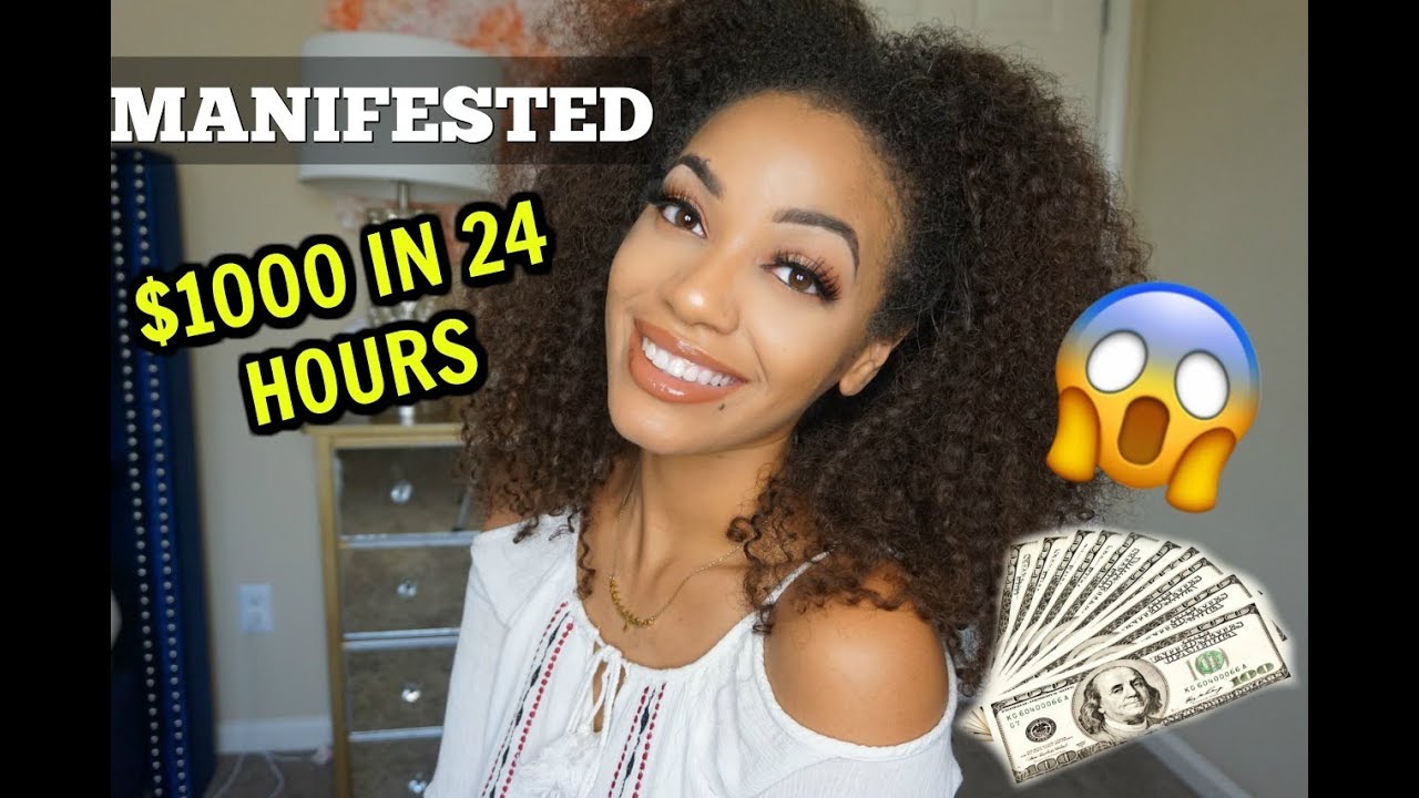 How I MANIFESTED $1000 IN LESS THAN 24 HOURS USING THE LAW OF ATTRACTION