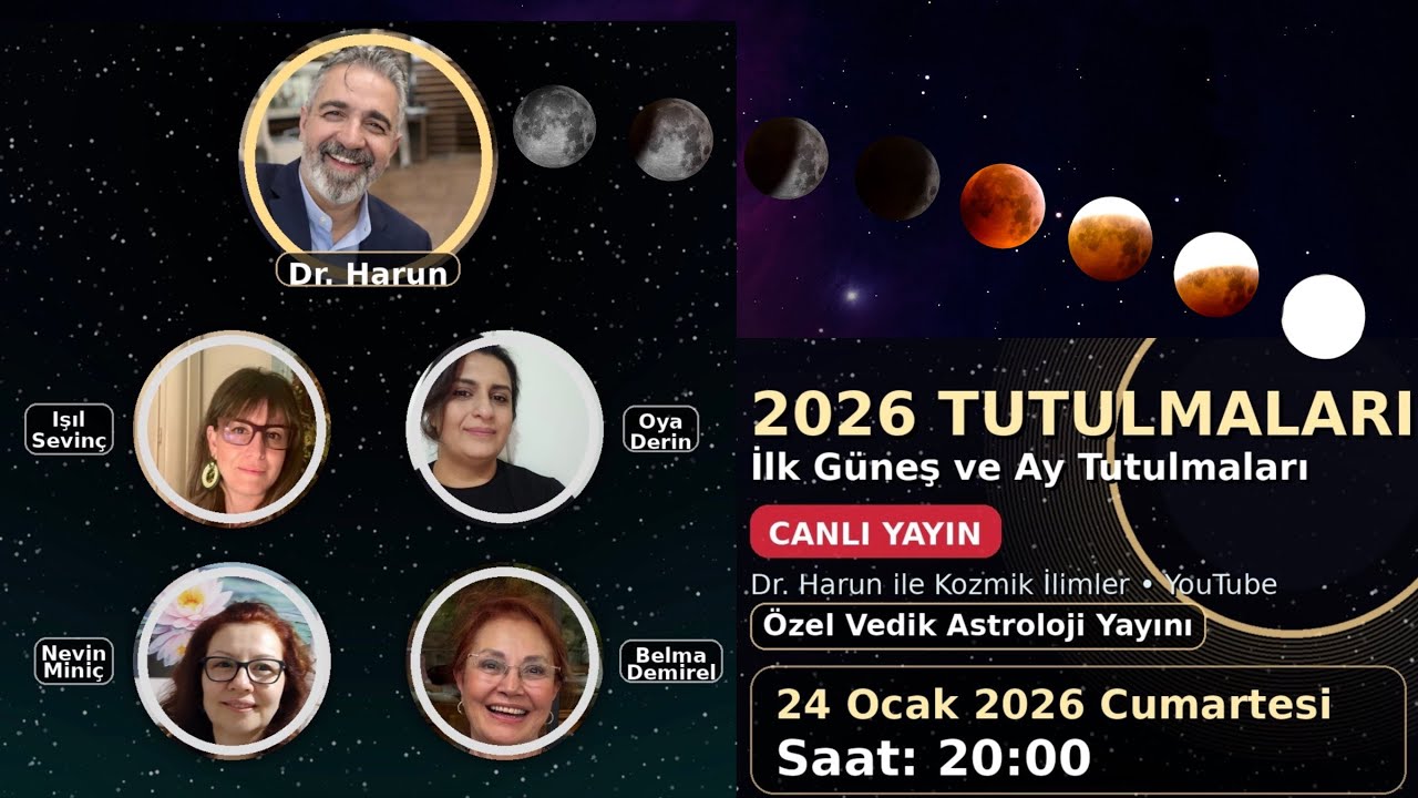 2026 İLK TUTULMALAR - AY VE GÜNEŞ TUTULMASI - ASHLESHA DOLUNAYI - SABİT YILDIZLAR 