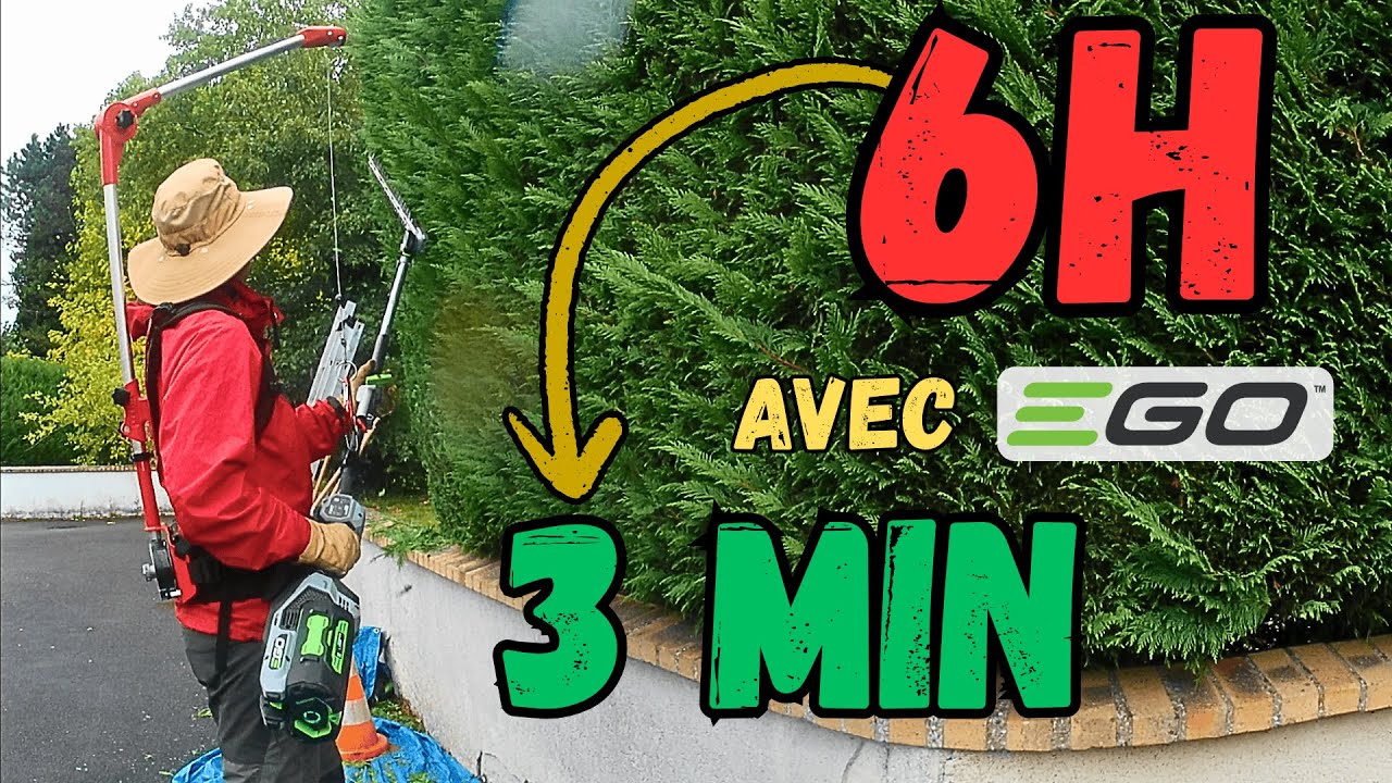3 min chrono avec mon Taille-haie EGO Power #avantapres #egopower