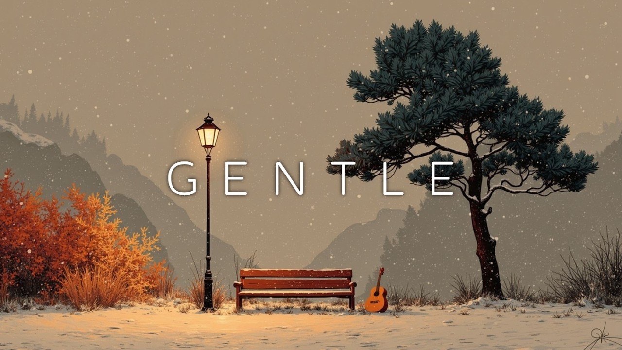 Acoustic Guitar Ambient - Спокойный снег и гитара для глубокой концентрации