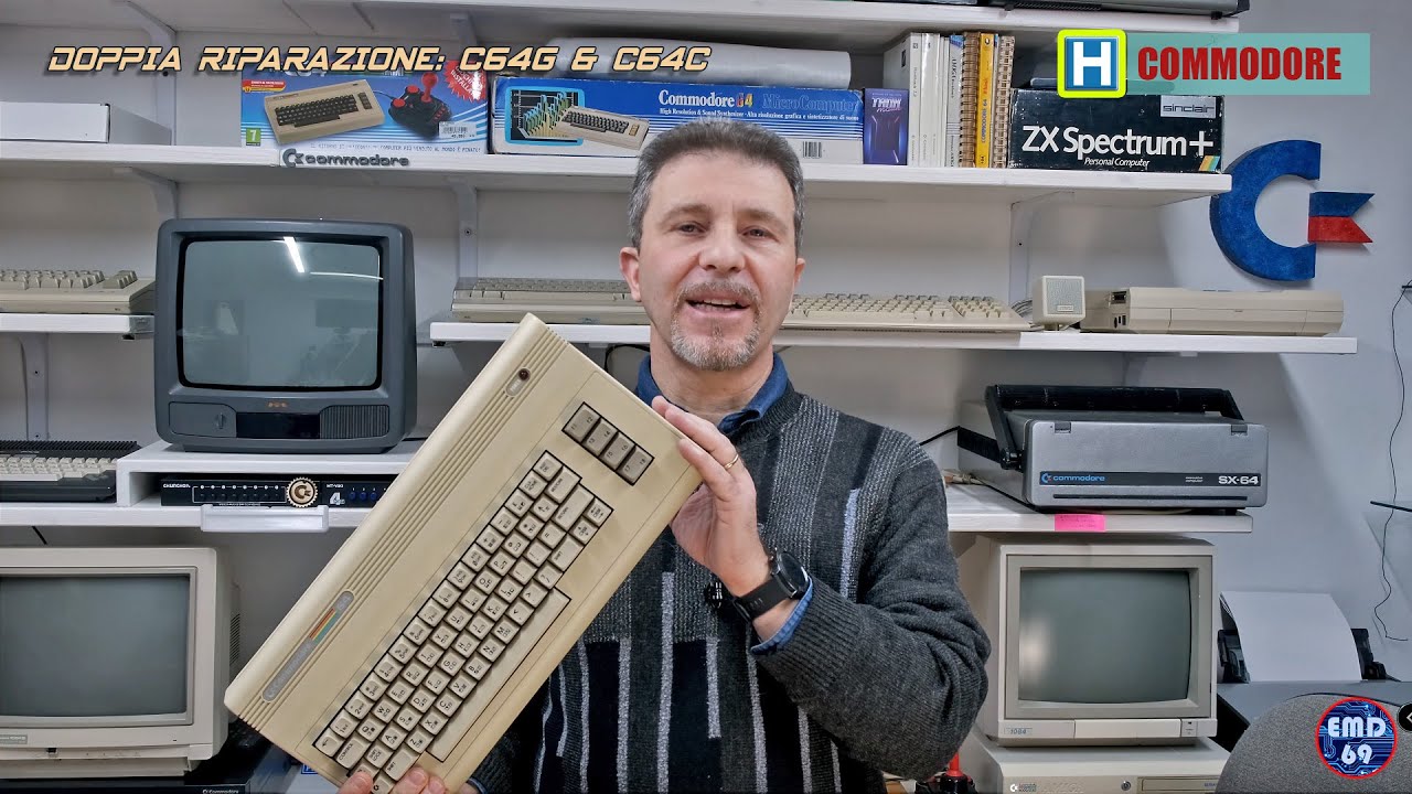 Doppia riparazione Commodore: #C64G & #C64C No Audio e datassette spento, porta joystick difettosa