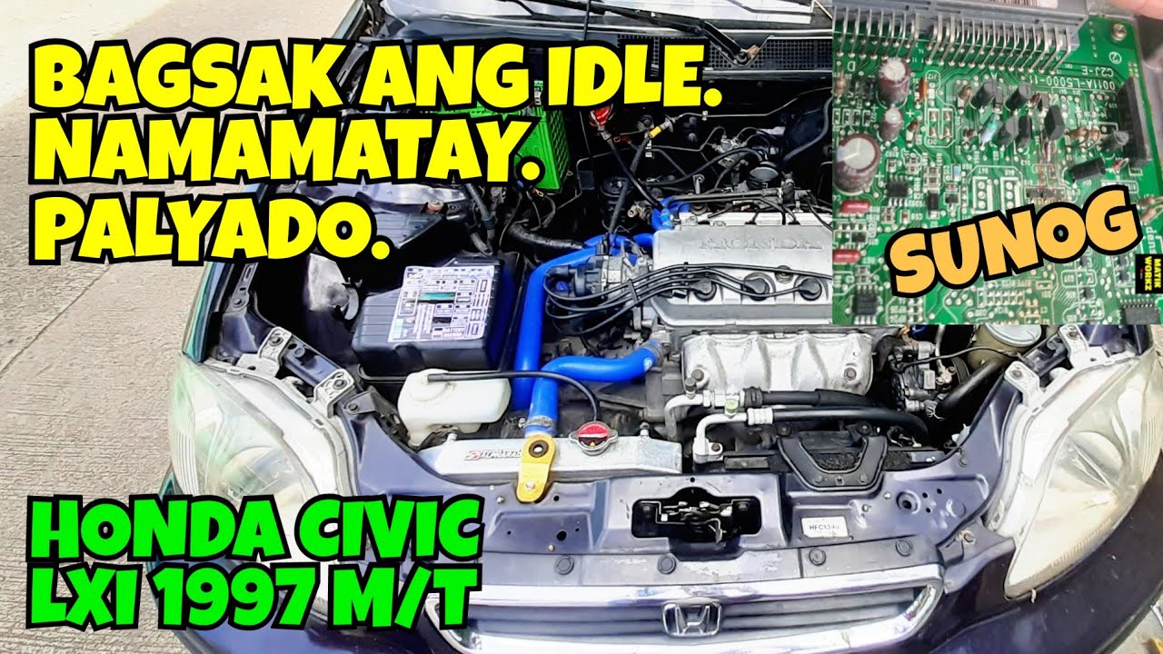 HONDA CIVIC LXI 1997 M/T. PALYADO AT NAMAMATAY. BAGSAK ANG IDLE SA WARNING.