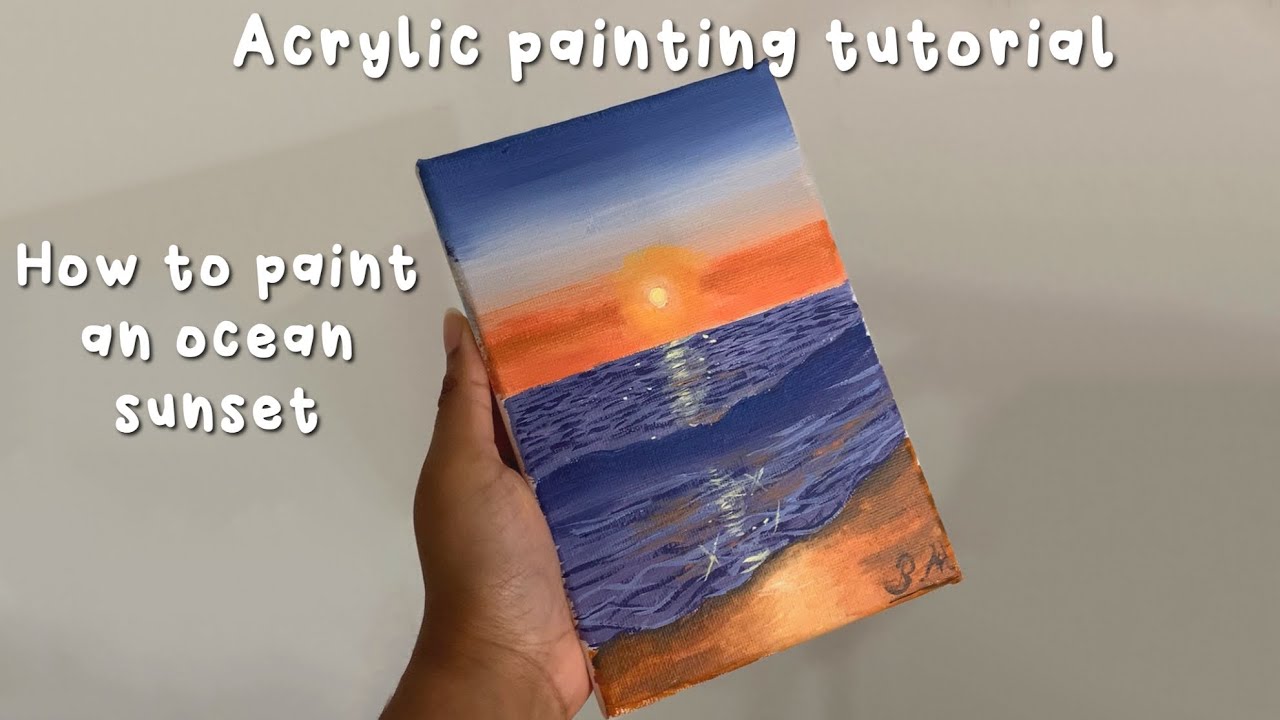 Comment peindre un coucher de soleil (débutants) | peinture acrylique