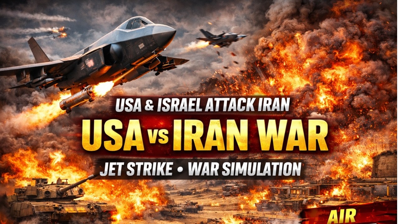USA & Israel Attack Iran – Fighter Jets Bombing Military Bases | War Gameplay