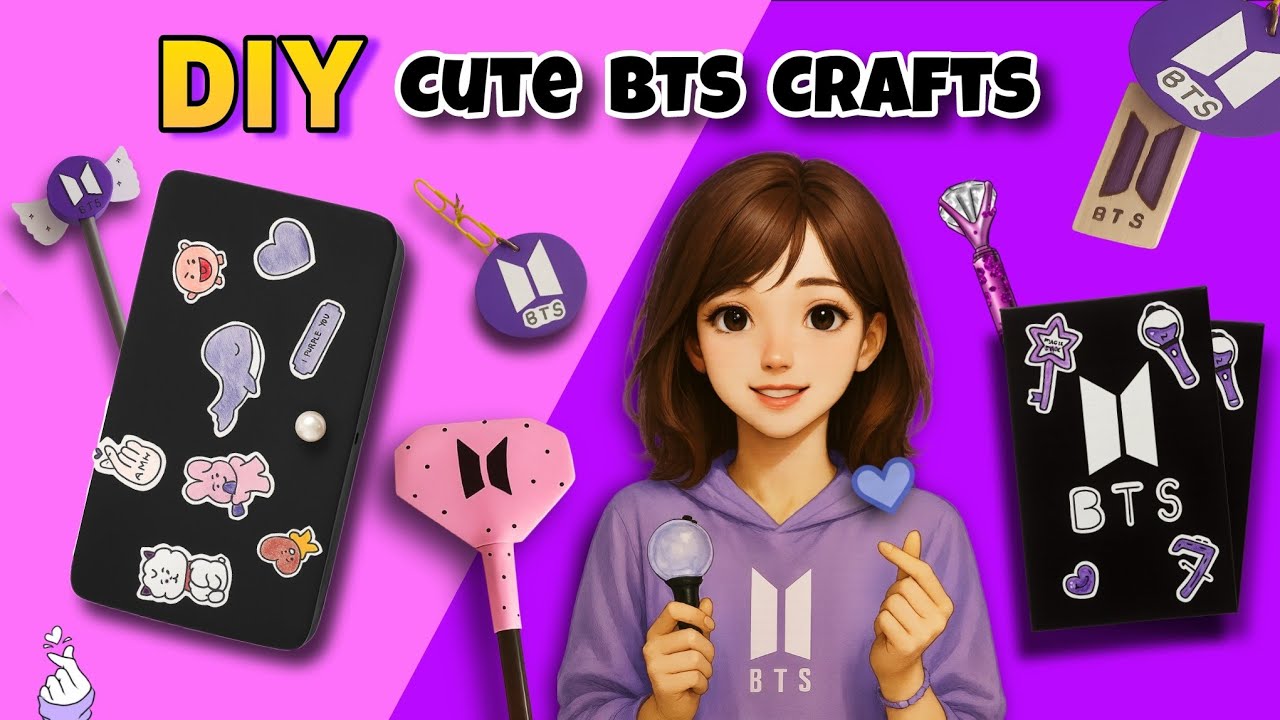 "5" Cute Diy BTS Stationary Crafts