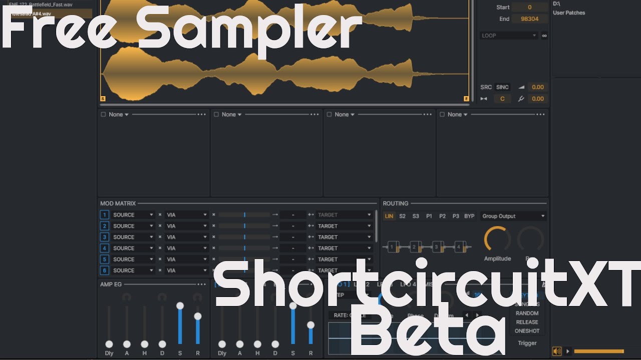 Free Sampler - ShortcircuitXT Beta by Surge Synthesizer Team (No Talking)