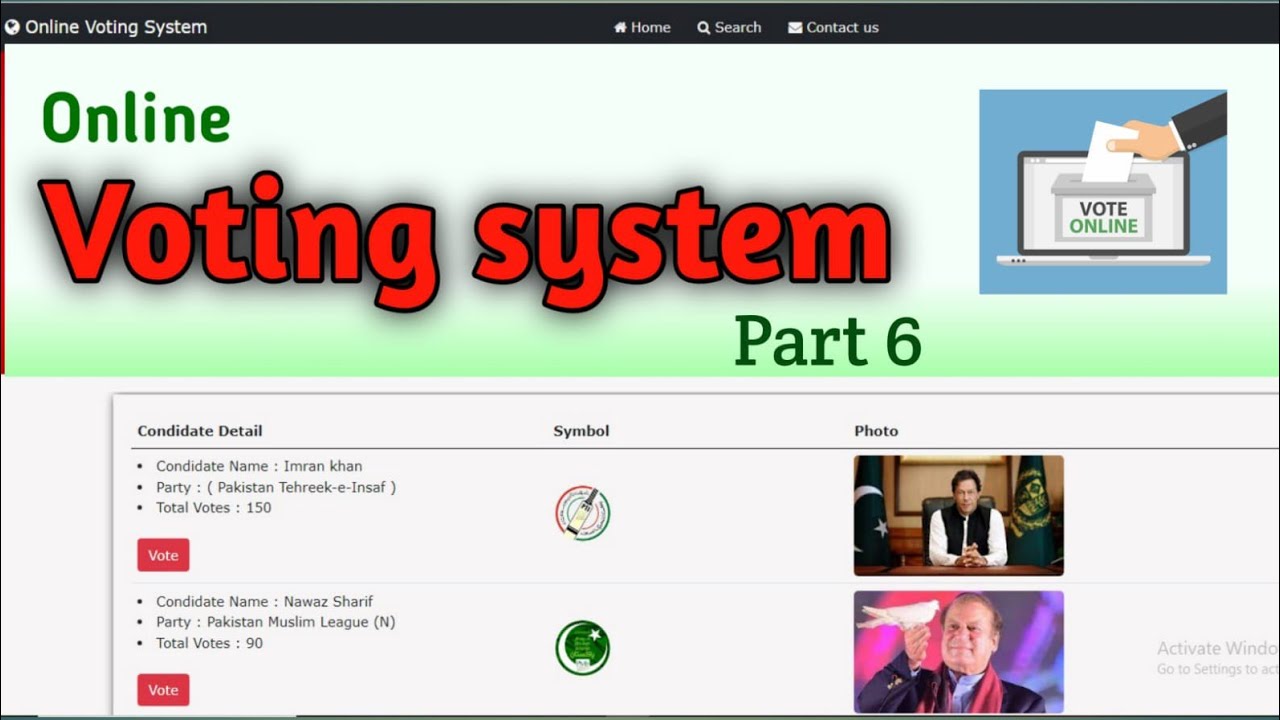 Online Voting System project in PHP | Part 6 | PHP Major Project with Source Code