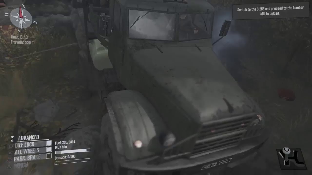Lets play spintires mudrunner Challenge Mode (part #1) PS4 Gameplay