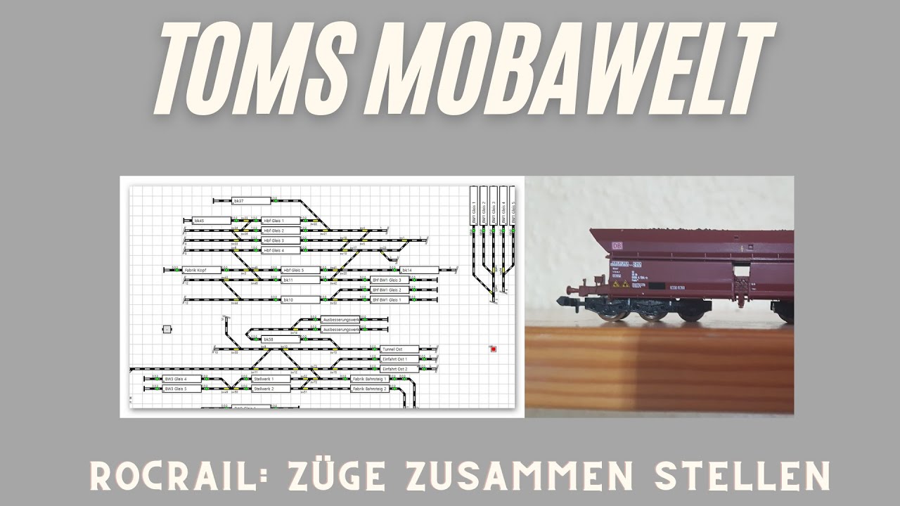 Rocrail - Waggons zu Zügen zusammen stellen Teil 1/2, Folge #182