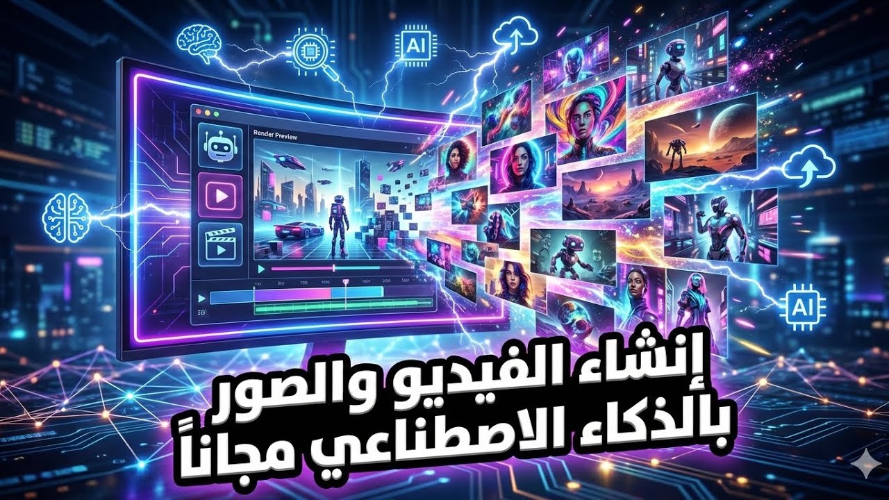 انشاء فيديوهات بالذكاء الاصطناعي مجانًا في دقائق (بدون خبرة!)