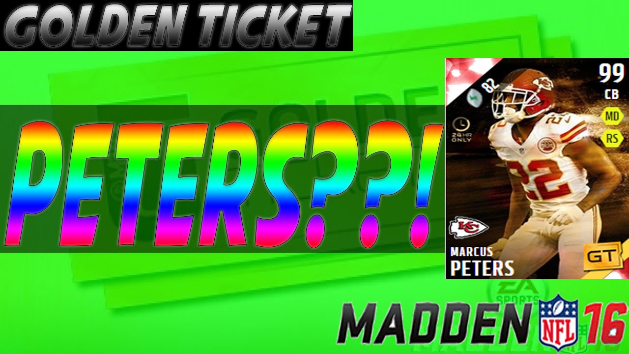 Marcus Peters Golden Ticket Review | MUT 16 Golden Ticket