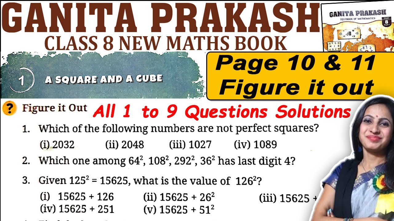 Class 8 Maths Ganita Prakash Solutions | Chapter 1 A Square and A cube | Page 10 & 11 Solutions