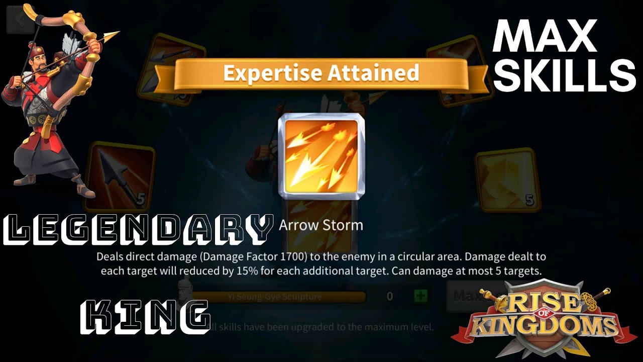 MAX SKILLS Yi Seong Gye - Commander spotlight v 2.0 - Rise of Kingdoms