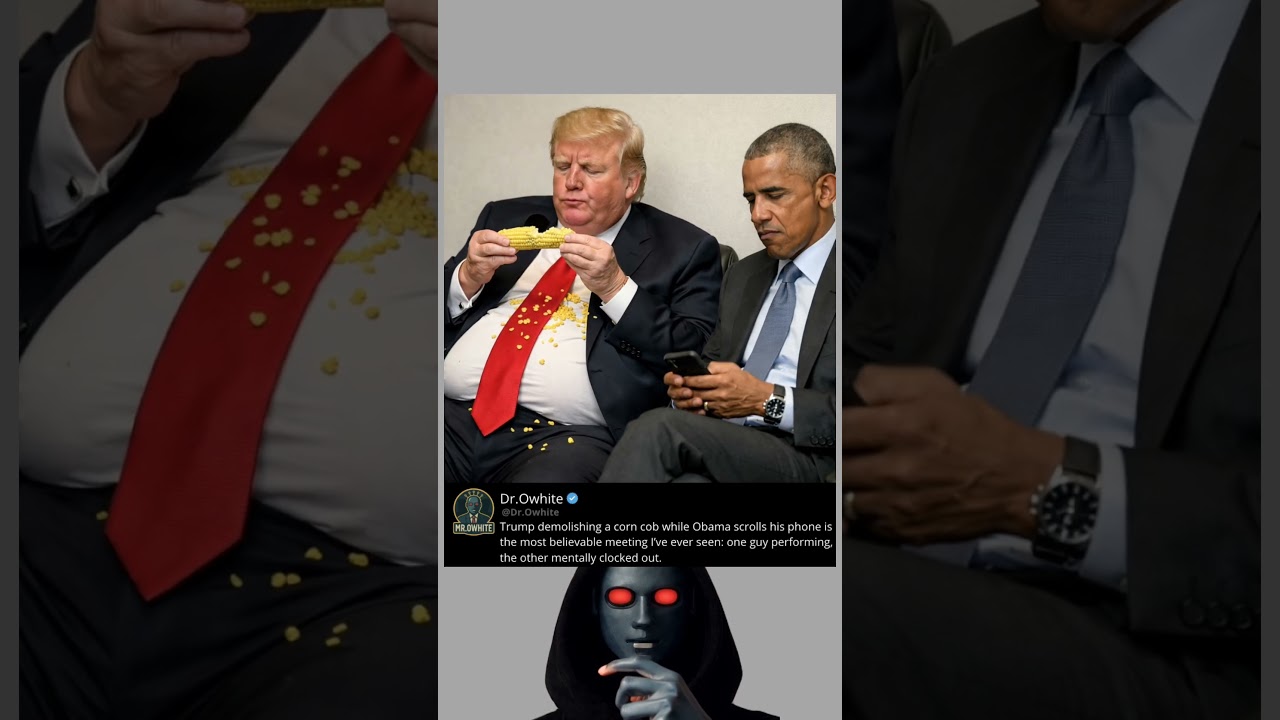 Corn on the Chaos Trump in a High Chair with Obama 