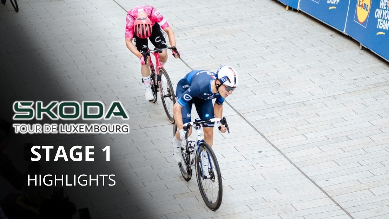 Skoda Tour de Luxembourg - Highlights Stage 1 - Uphill finish and awesome sprint for the win !