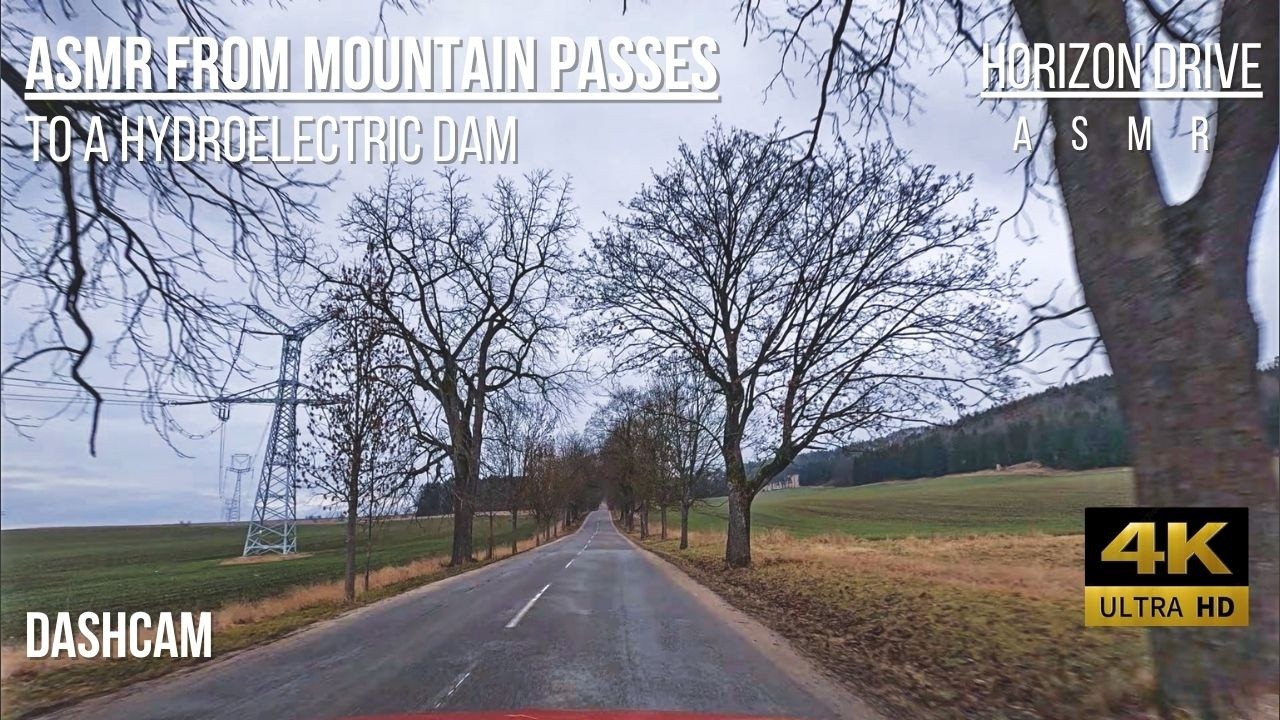 Moody Dry Winter Landscapes: From Mountain Passes to a Hydroelectric Dam 🌫️ Europe ASMR (4K 60FPS)
