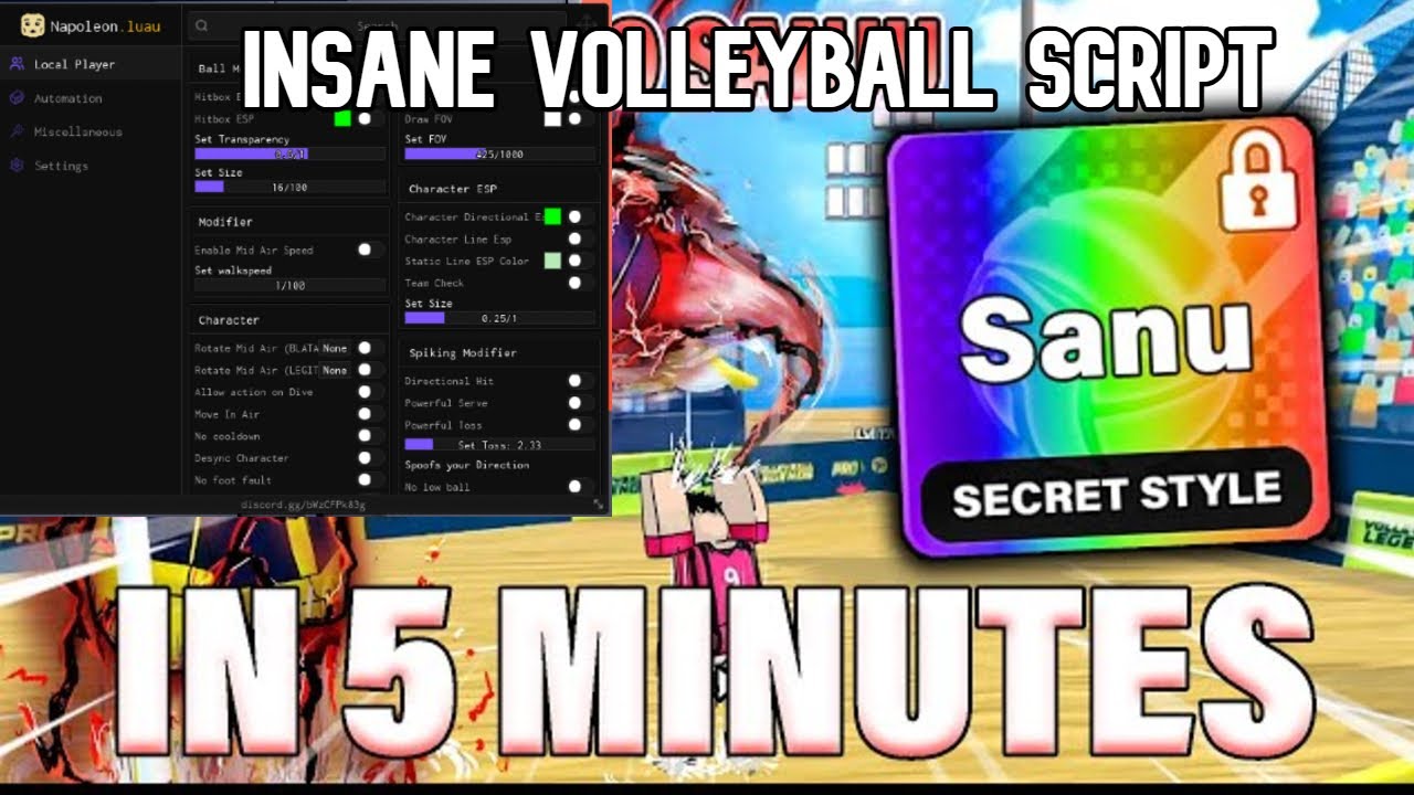 BEST **NEW** VOLLEYBALL LEGENDS SCRIPT😲✨ (FREE) (INF SPIN)(INF HITBOX)